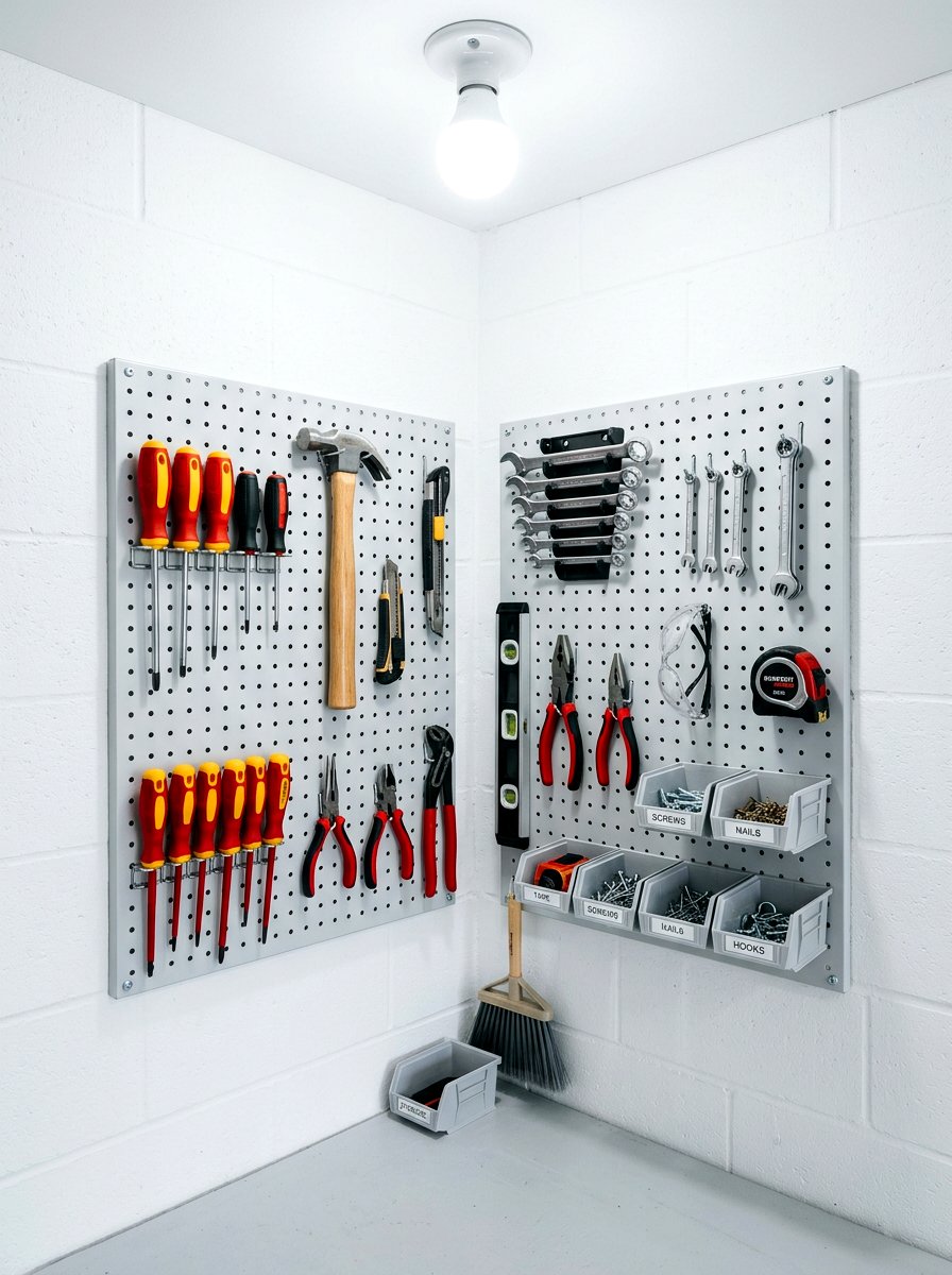 Small Garage Storage Kit - 30 garage pegboard ideas