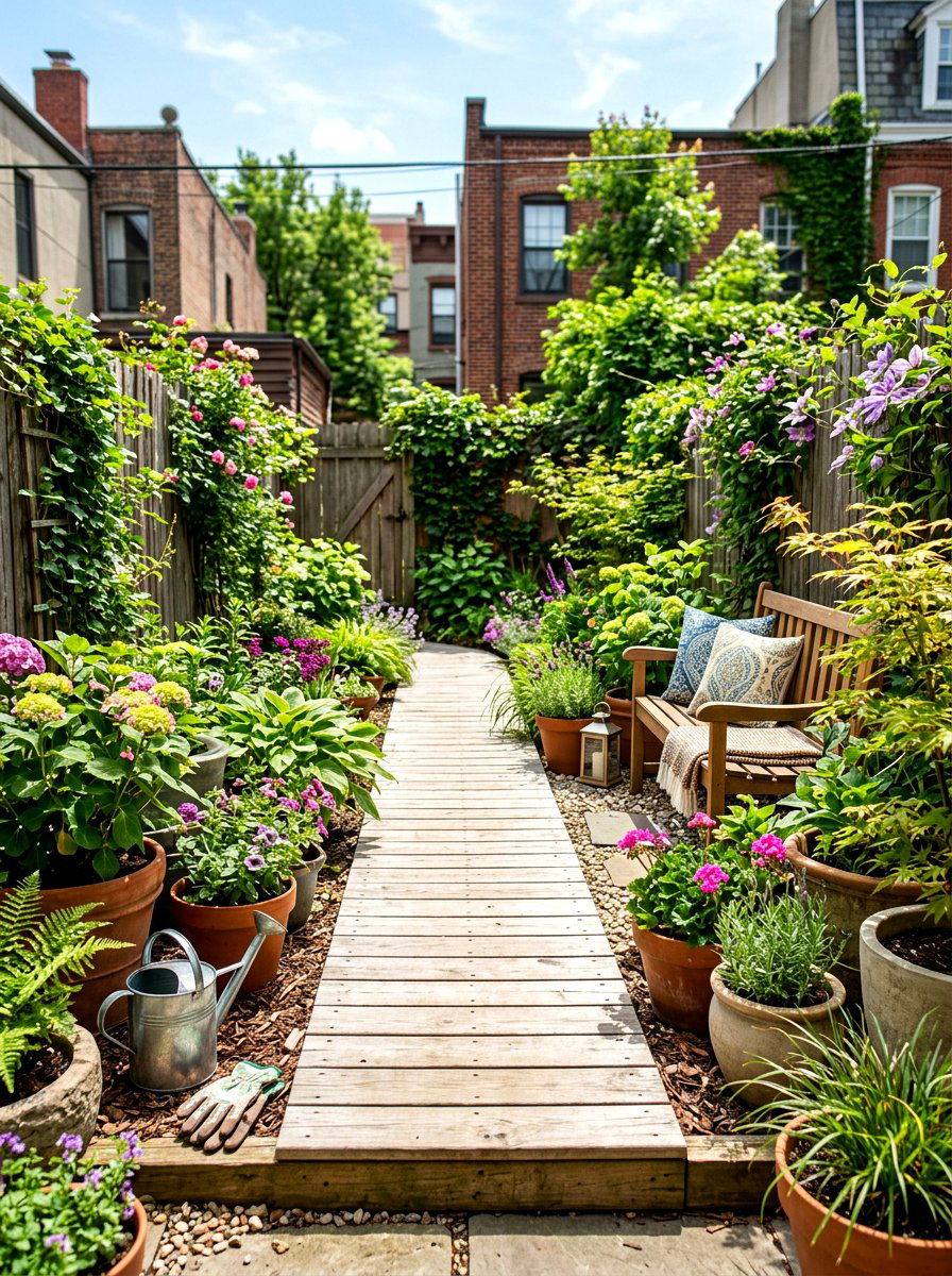 Small Garden Boardwalk - 30 boardwalk garden path ideas