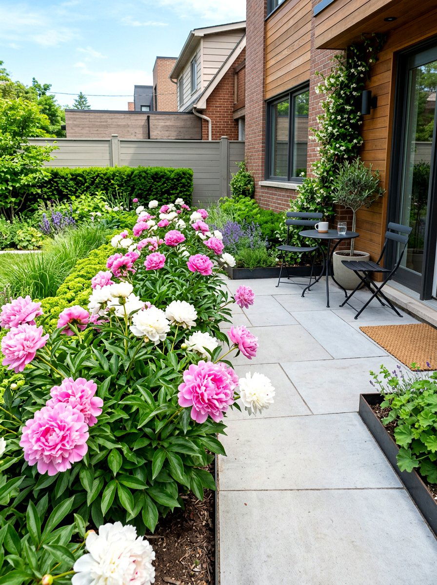 Small Garden Peony Edge - 30 peony border ideas