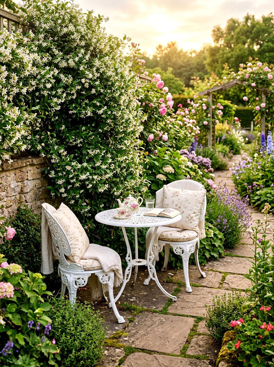 Small Garden Seating - 30 narrow garden ideas