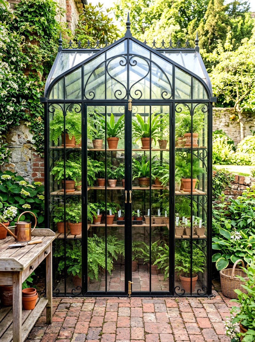Small Greenhouse Cabinet - 30 small garden ideas