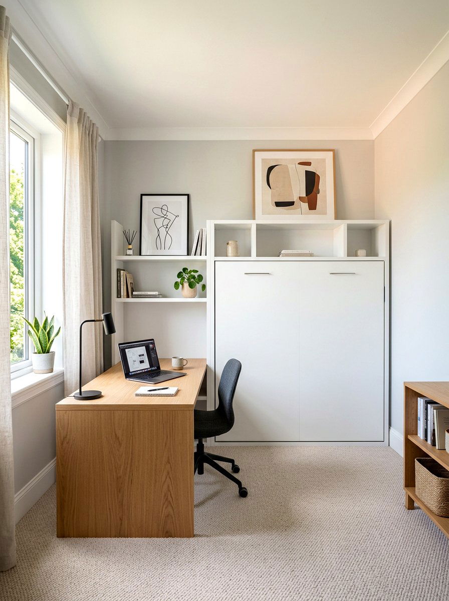 Small Guest Room Office Murphy Bed - 30 guest bedroom office combo ideas