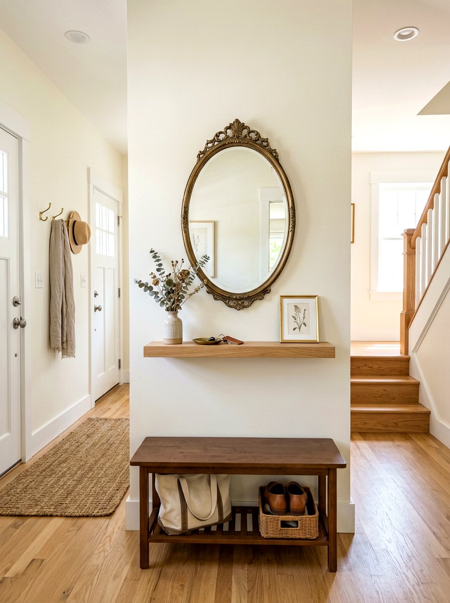 Small Hallway Mirror Foyer - 30 antique mirror foyer ideas
