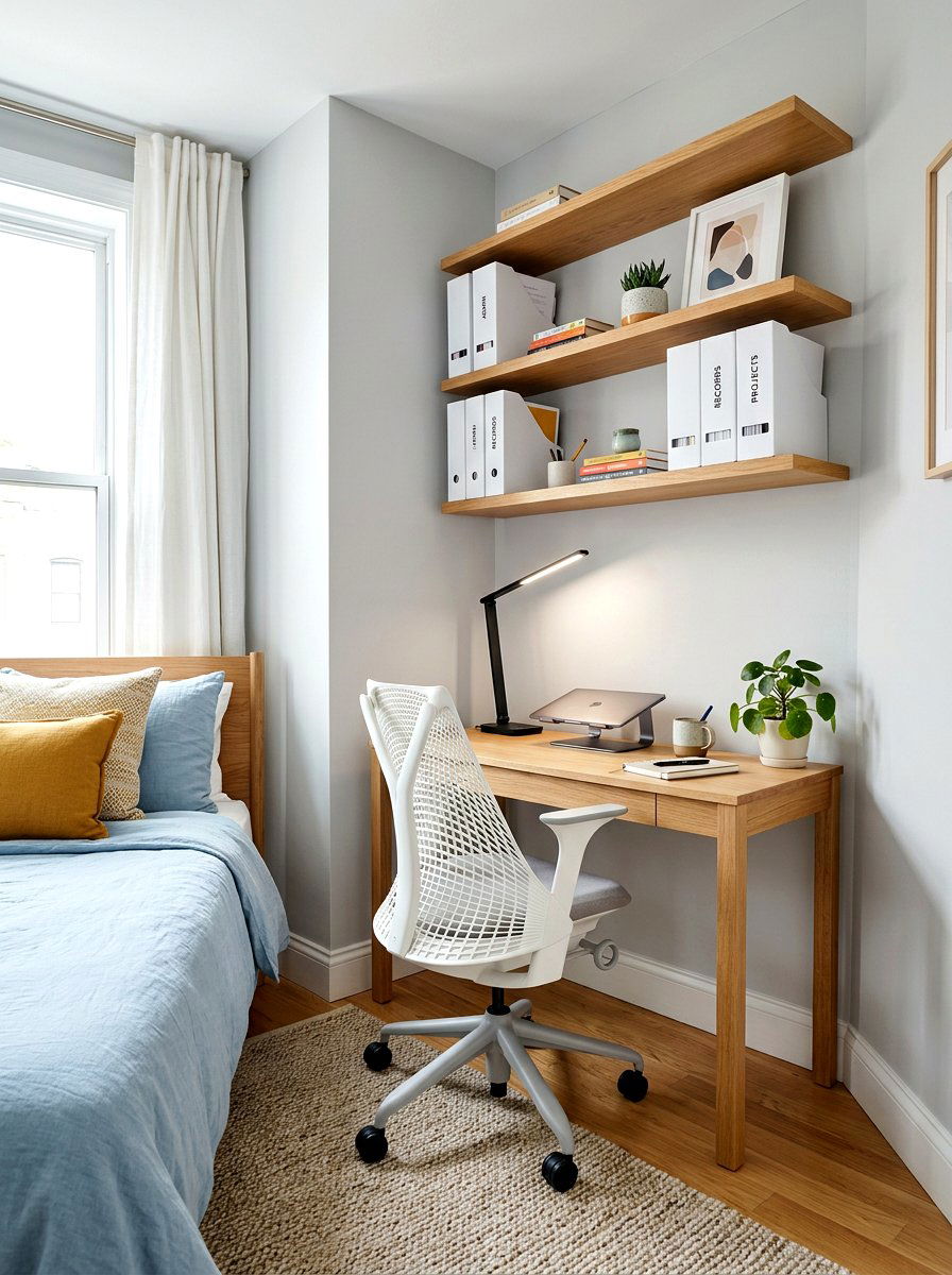 Small Home Office - 30 cozy apartment corner ideas