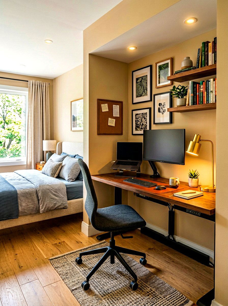 Small Home Office Bedroom - 30 bedroom alcove ideas