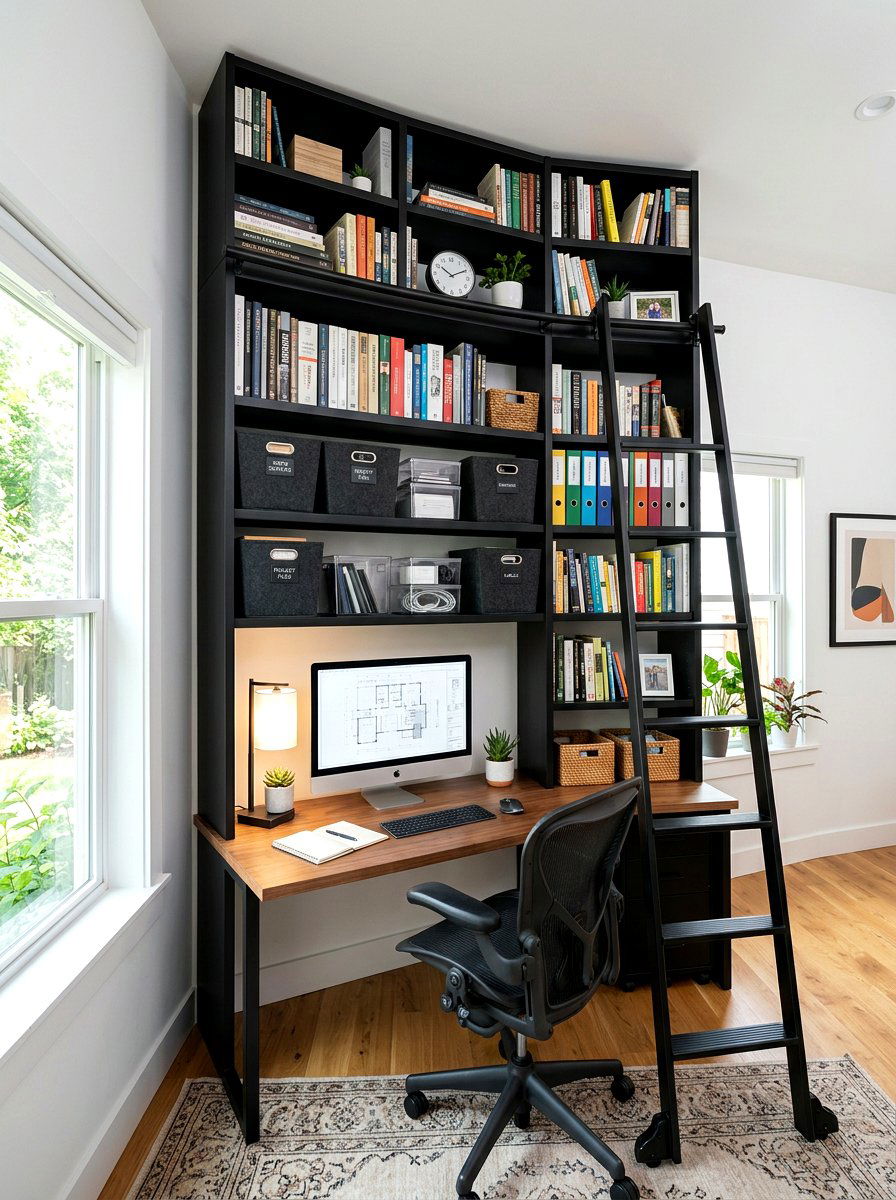 Small Home Office Vertical Storage - 30 small home office ideas