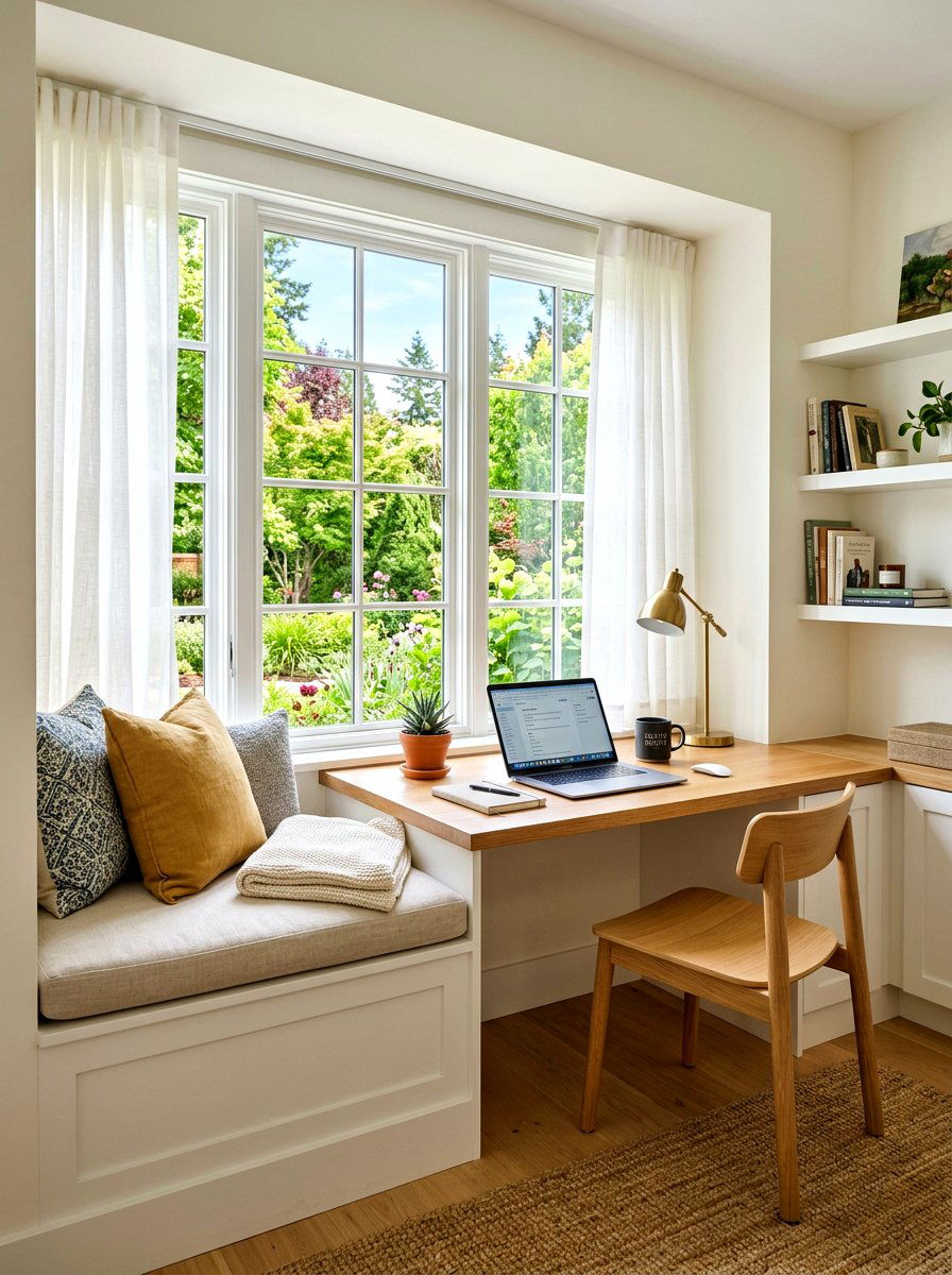 Small Home Office Window Seat - 30 small home office ideas