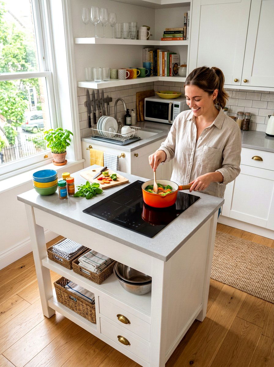 Small Island With Induction Plate - 30 kitchen island with cooktop ideas