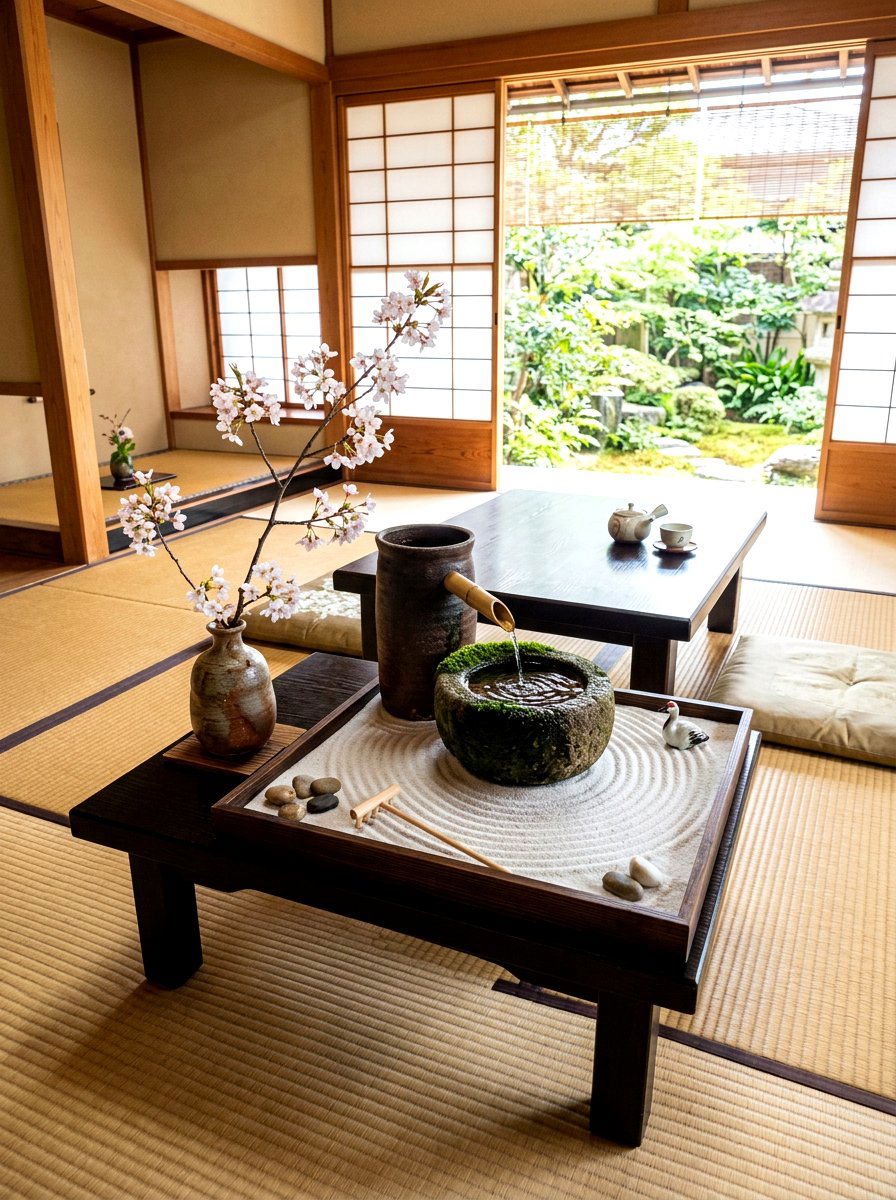 Small Japanese Zen Fountain - 30 tabletop fountain ideas