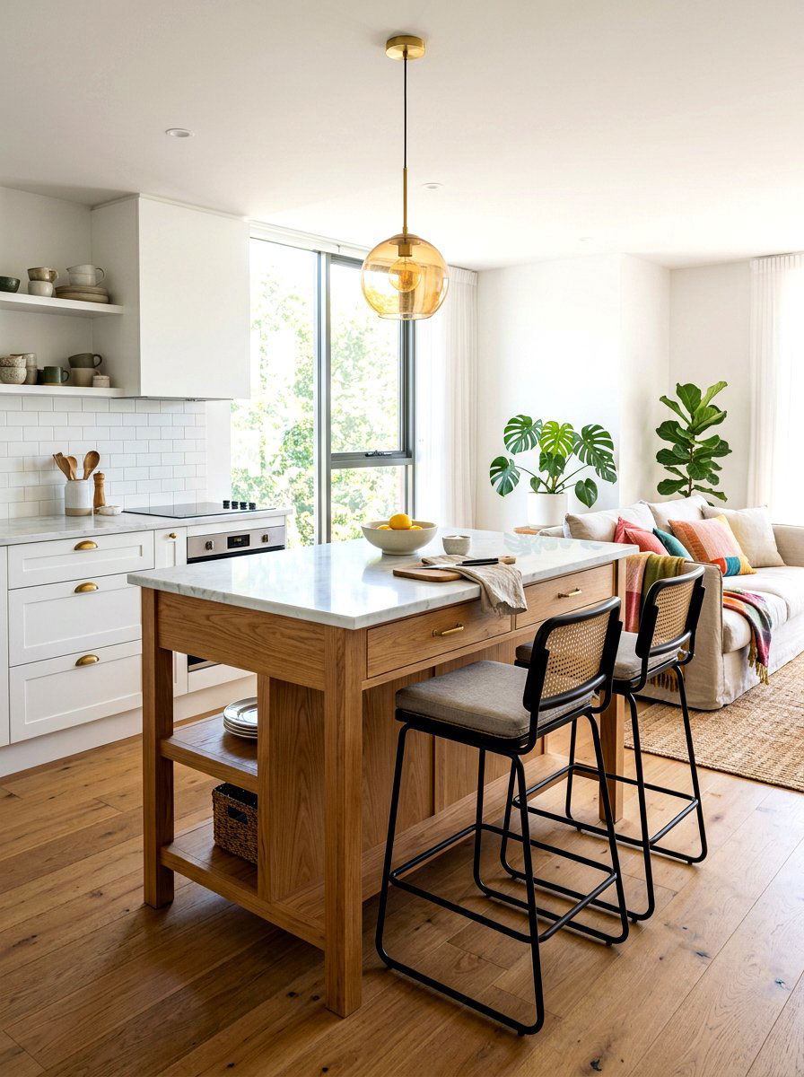 Small Kitchen Island - 30 studio apartment ideas