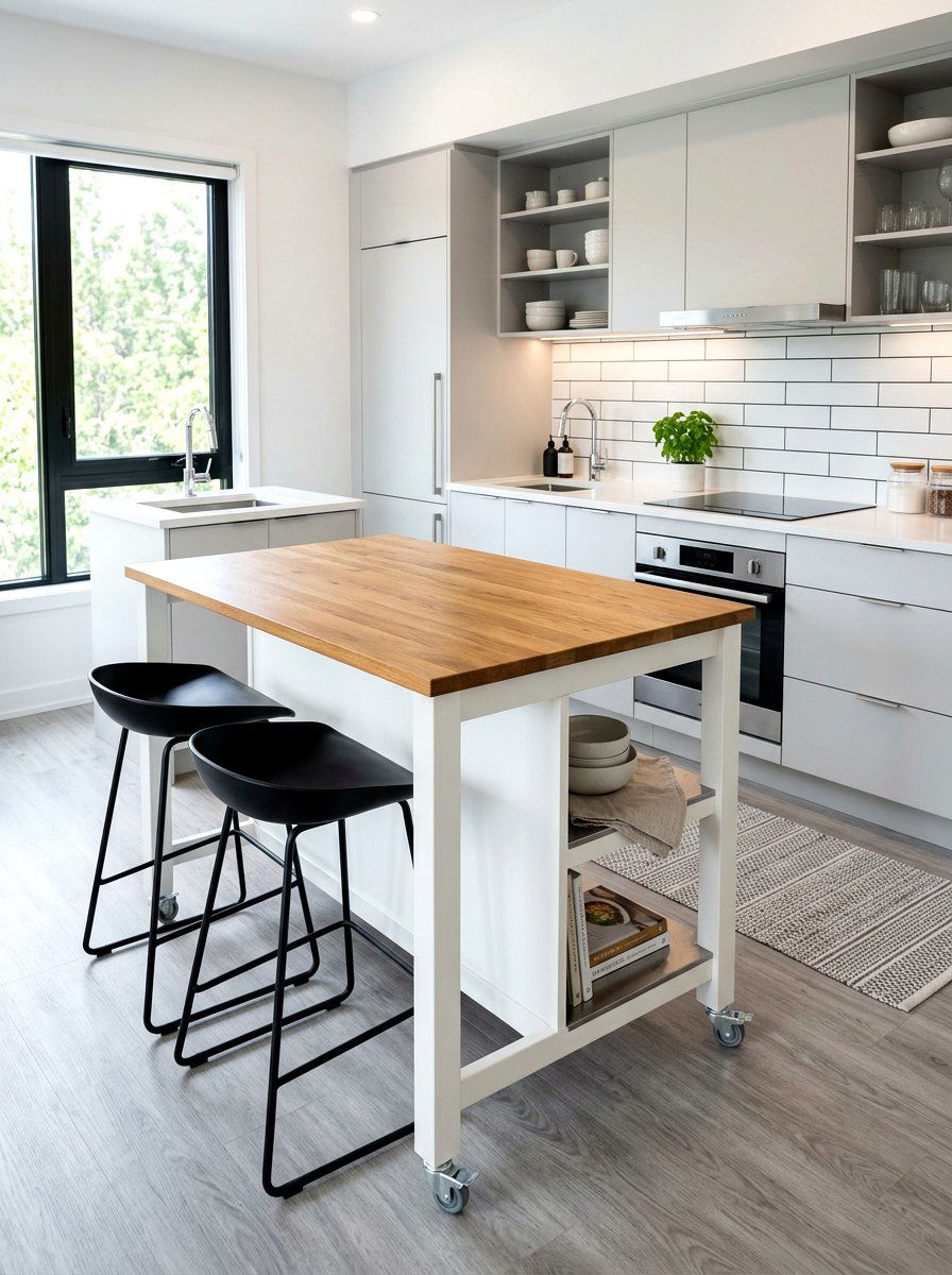 Small Kitchen Island - 30 budget kitchen ideas