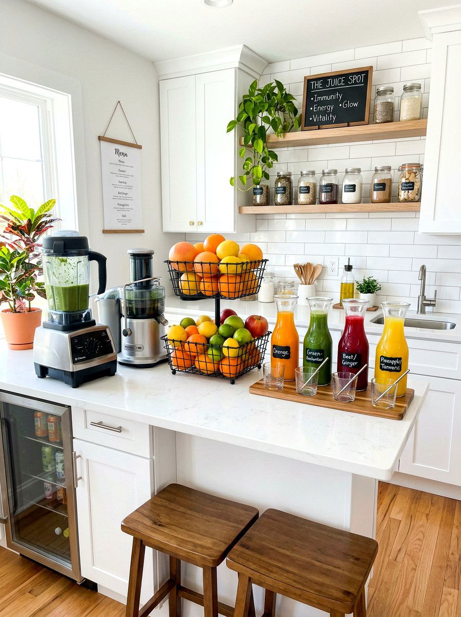 Small Kitchen Juice Bar - 30 beverage station ideas