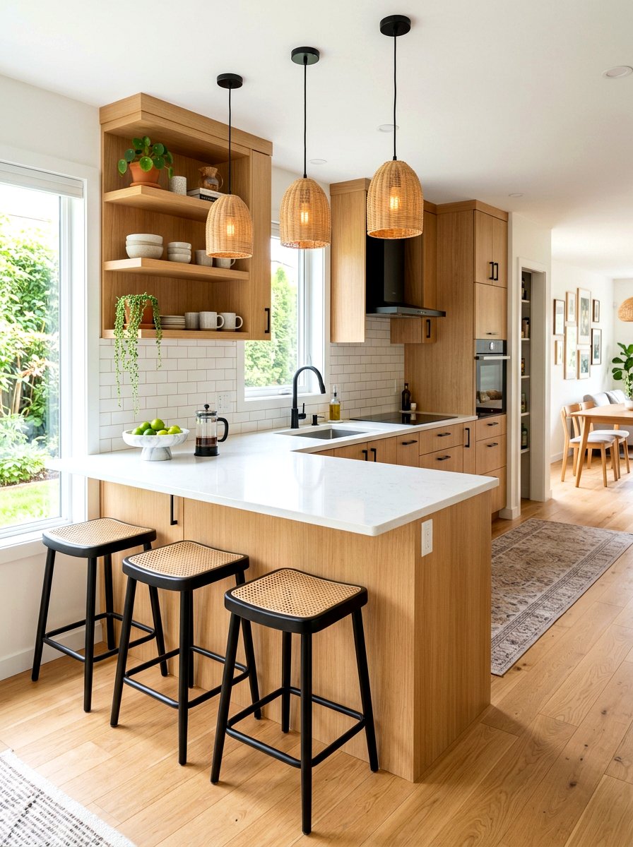 Small Kitchen Peninsula With Seating - 30 kitchen peninsula ideas