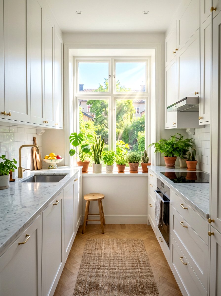 Small Kitchen Window Light - 30 tiny galley kitchen ideas