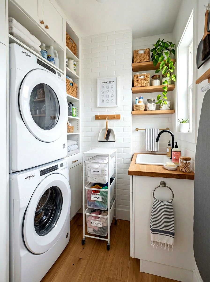 Small Laundry Room Basket Solution - 30 laundry basket storage ideas