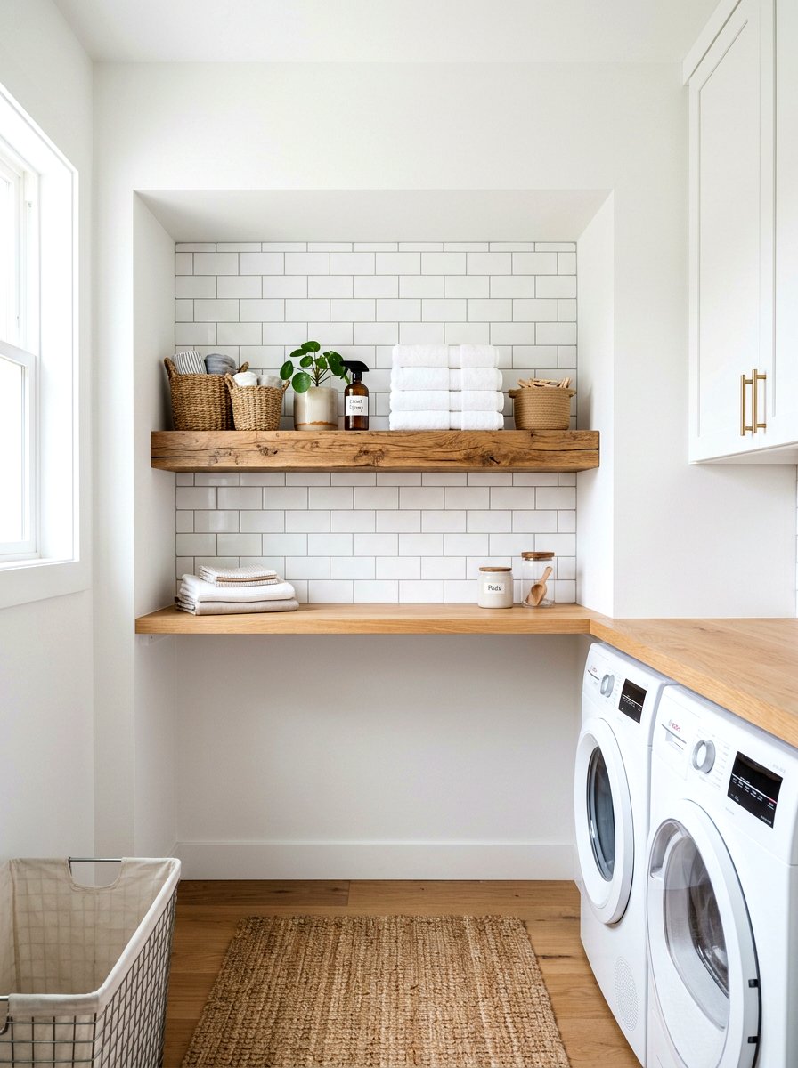 Small Laundry Room Folding Shelf - 30 folding station laundry ideas