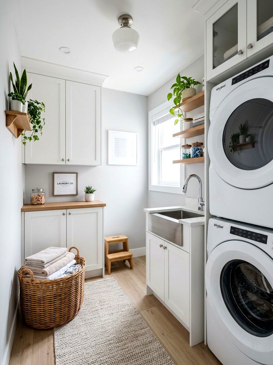 Small Laundry Room Stacked Washer Dryer - 30 stacked washer dryer ideas