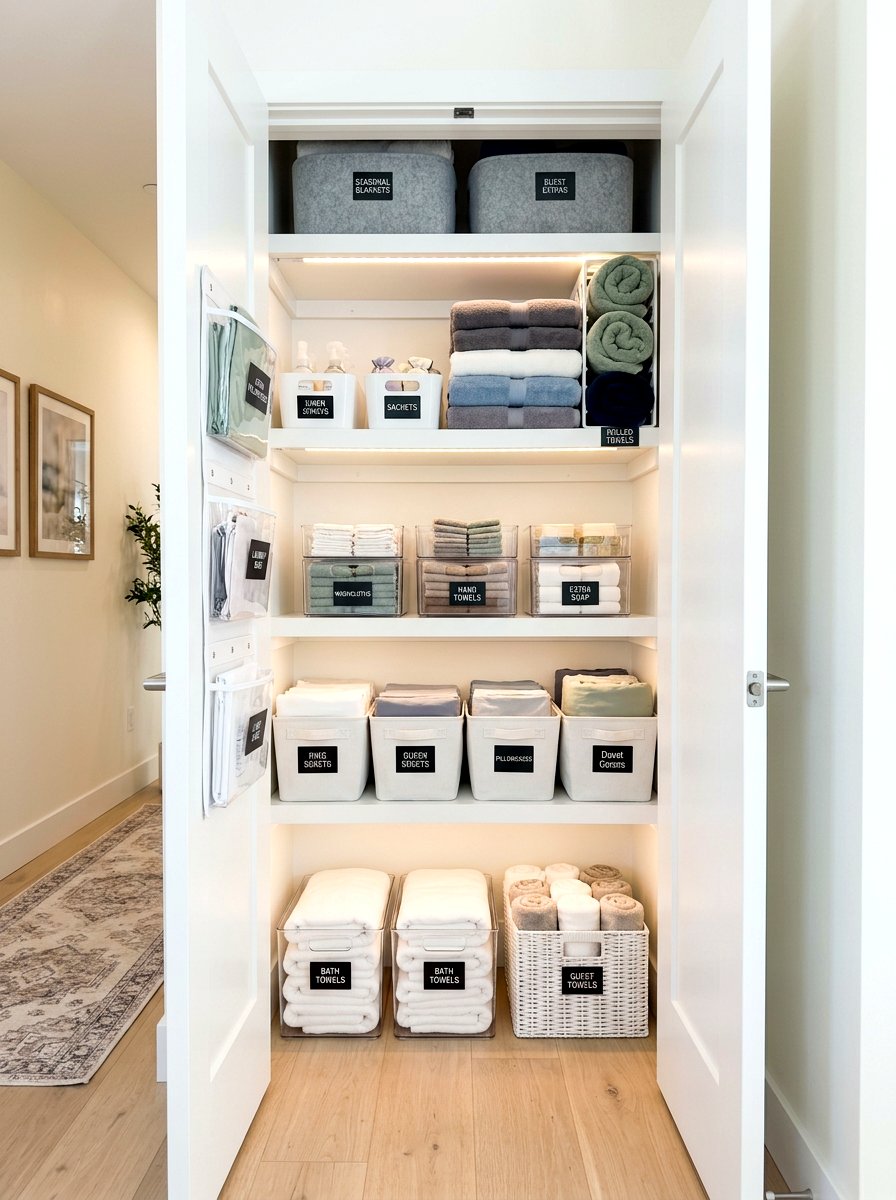 Small Linen Closet Layout - 30 hallway linen closet ideas