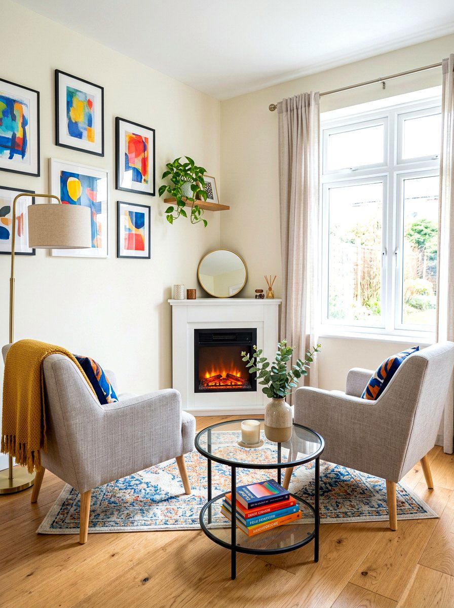 Small Living Room Corner Layout - 30 corner fireplace ideas