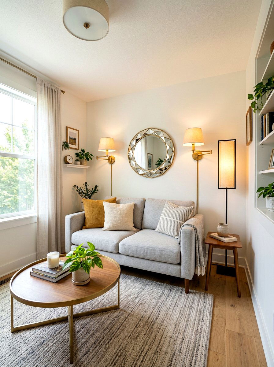 Small Living Room Lighting - 30 lamp lit living room ideas