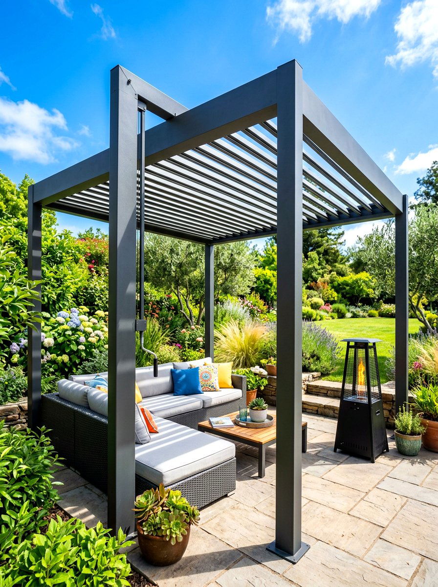 Small Louvered Roof Pergola - 30 small pergola ideas