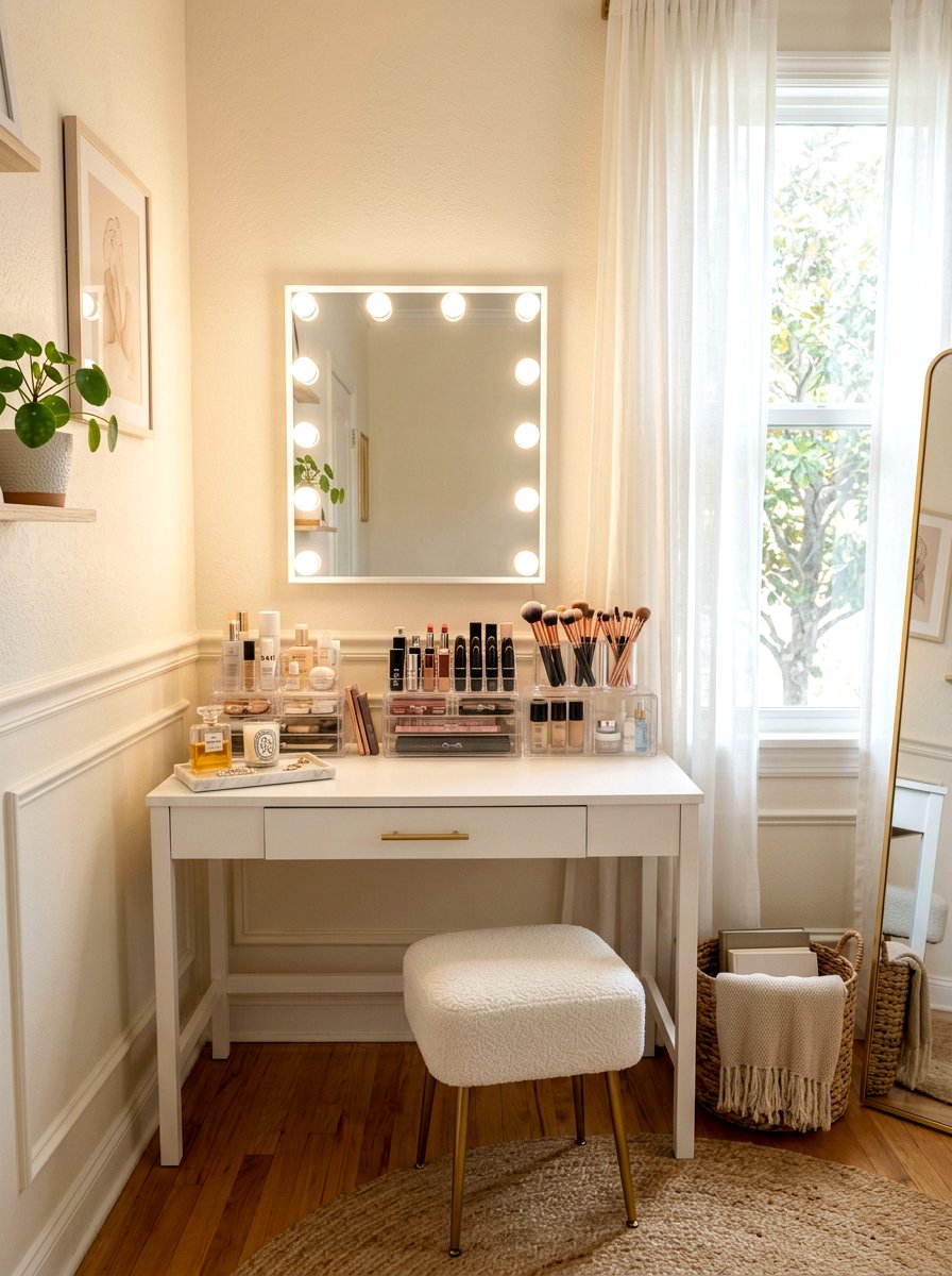 Small Makeup Vanity - 30 first apartment ideas