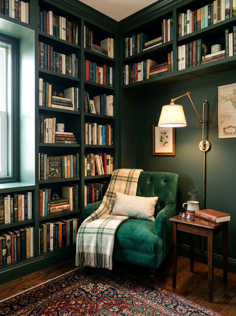 Small Moody Library Corner - 30 moody library living room ideas