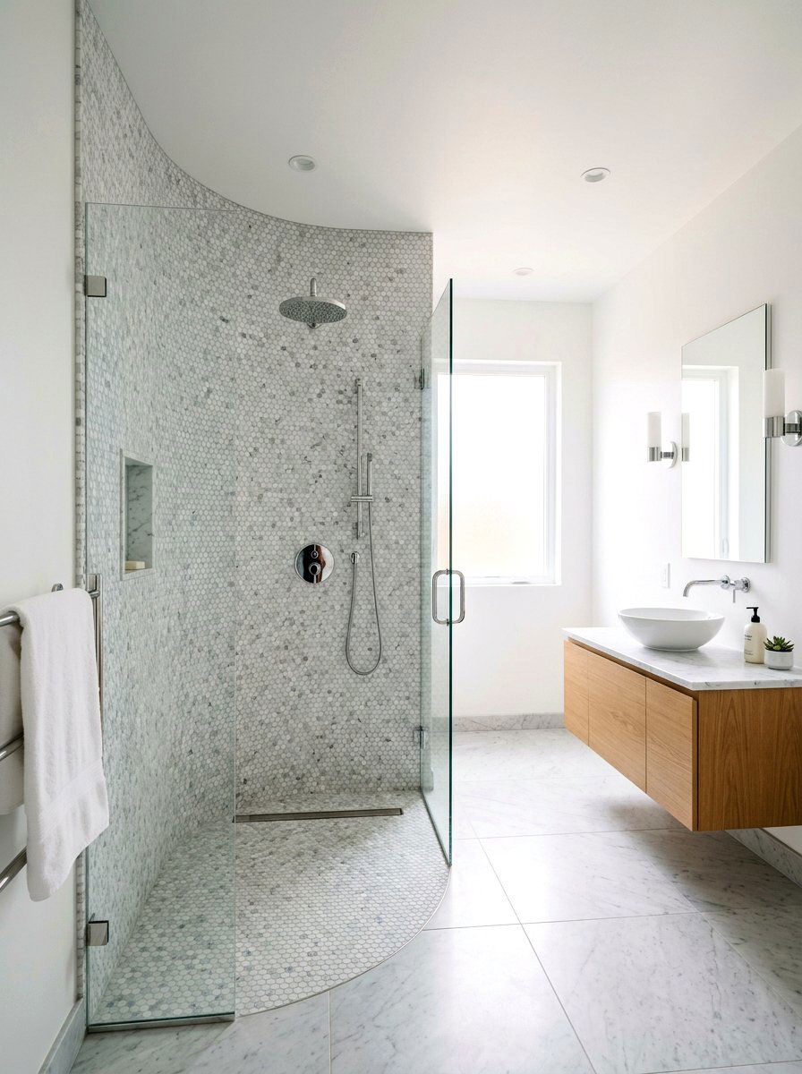 Small Mosaic Tile - 30 mosaic marble bathroom ideas