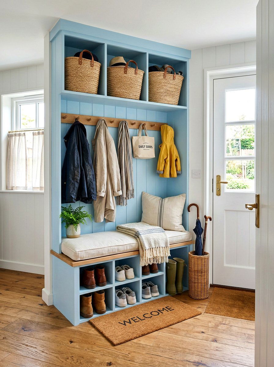 Small Mudroom Nook - 30 English mudroom ideas