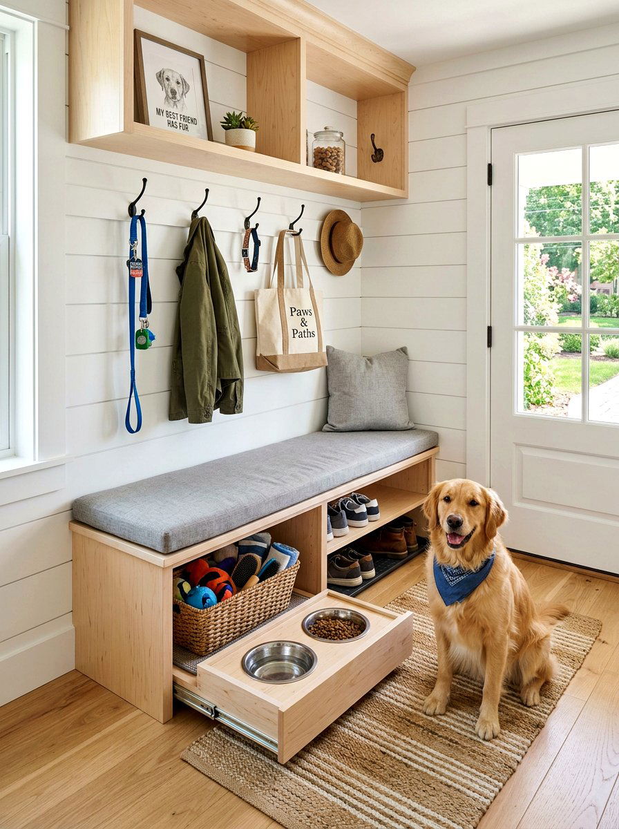 Small Mudroom Pet Station - 30 mudroom pet station ideas aesthetic