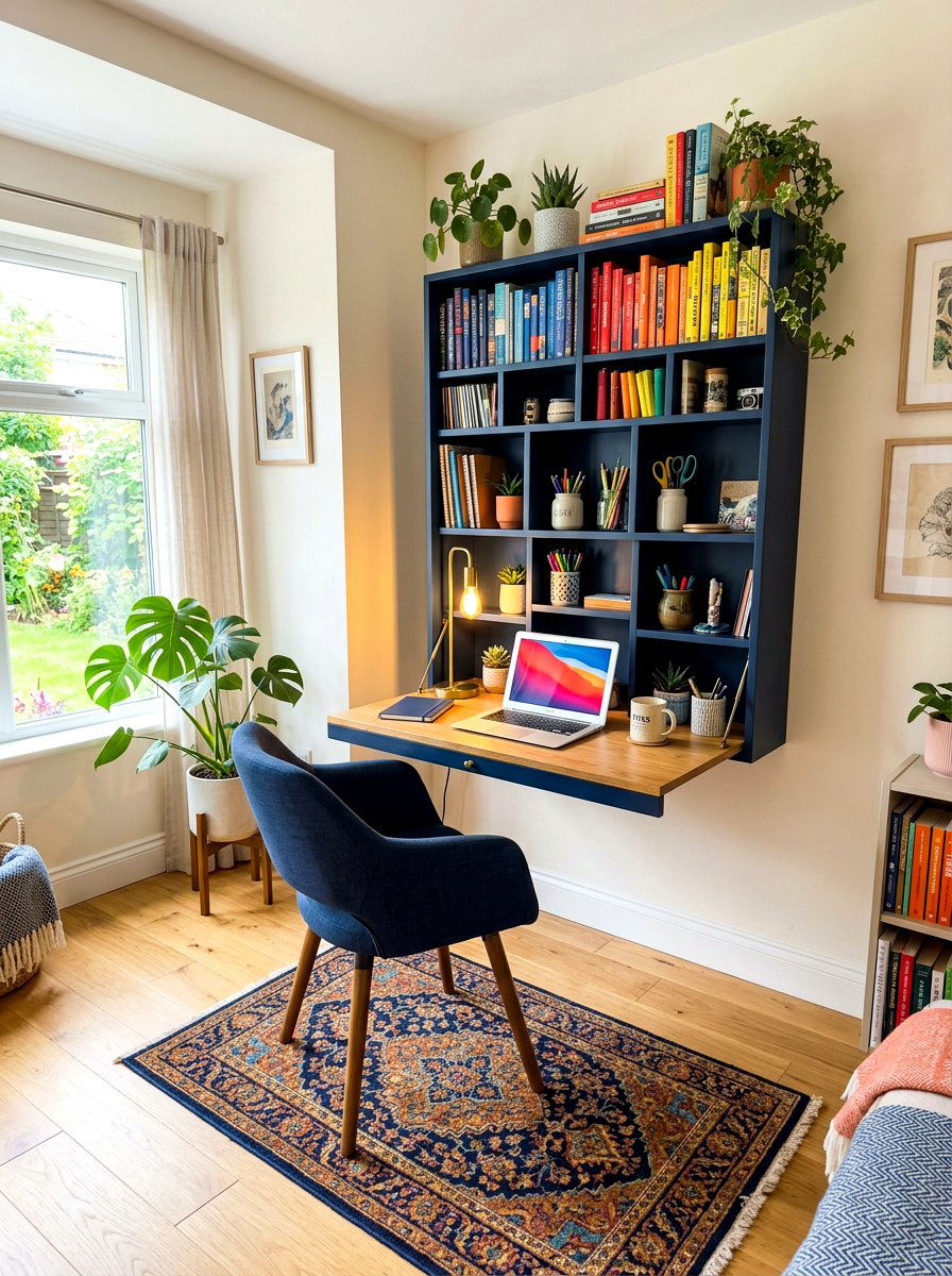 Small Murphy Desk With Shelves - 30 Murphy desk apartment ideas