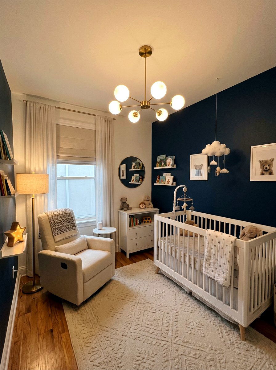 Small Nursery Lighting - 30 small nursery layout ideas