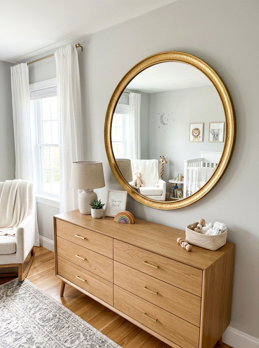 Small Nursery Mirror Decor - 30 small nursery layout ideas