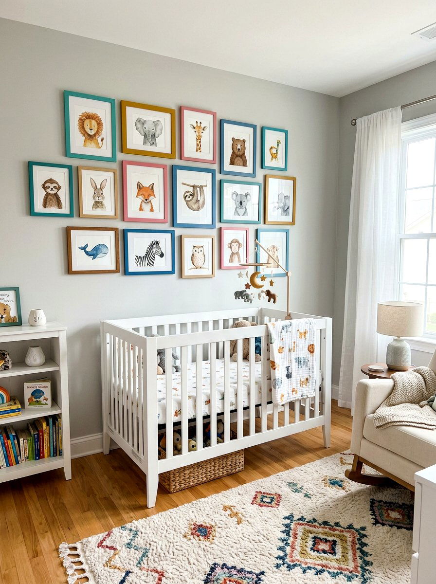 Small Nursery With Gallery Wall - 30 small nursery layout ideas
