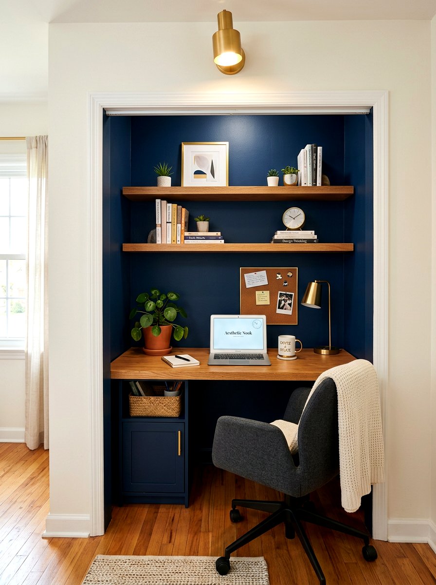 Small Office Nook - 30 video call office ideas