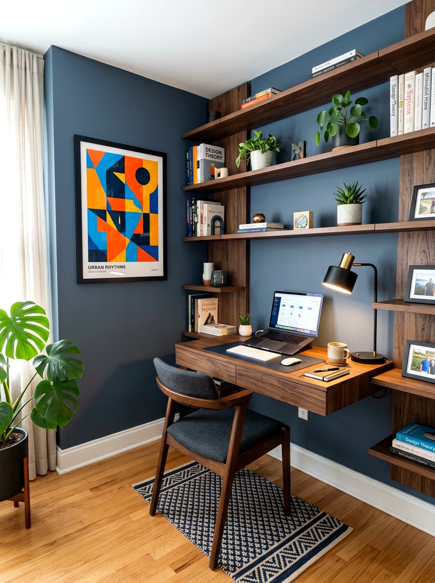 Small Office Nook - 30 masculine office ideas