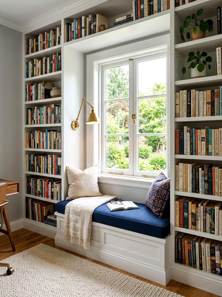 Small Office Window Reading Nook - 30 office window seat ideas