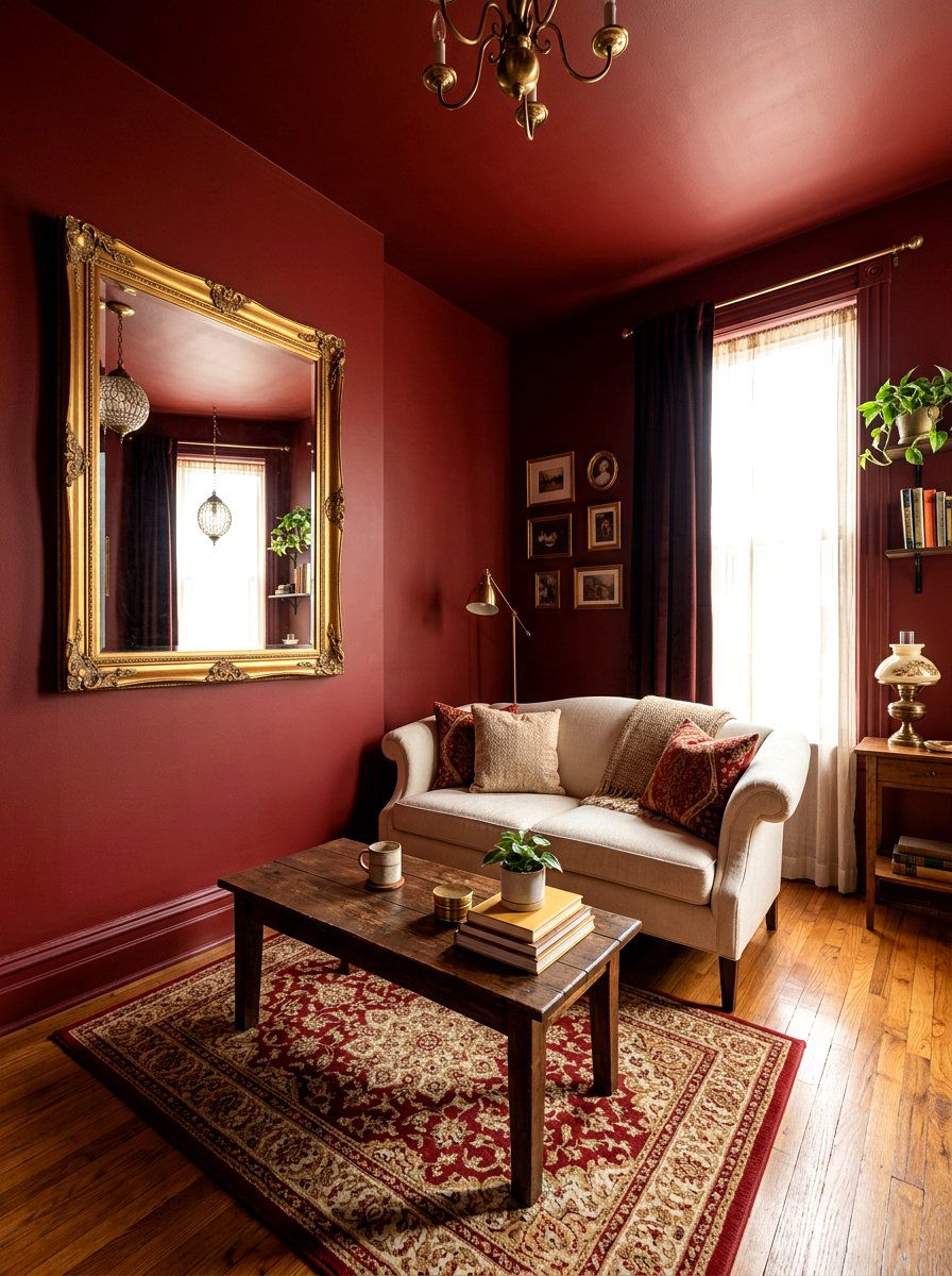 Small Oxblood Living Room - 30 oxblood living room ideas