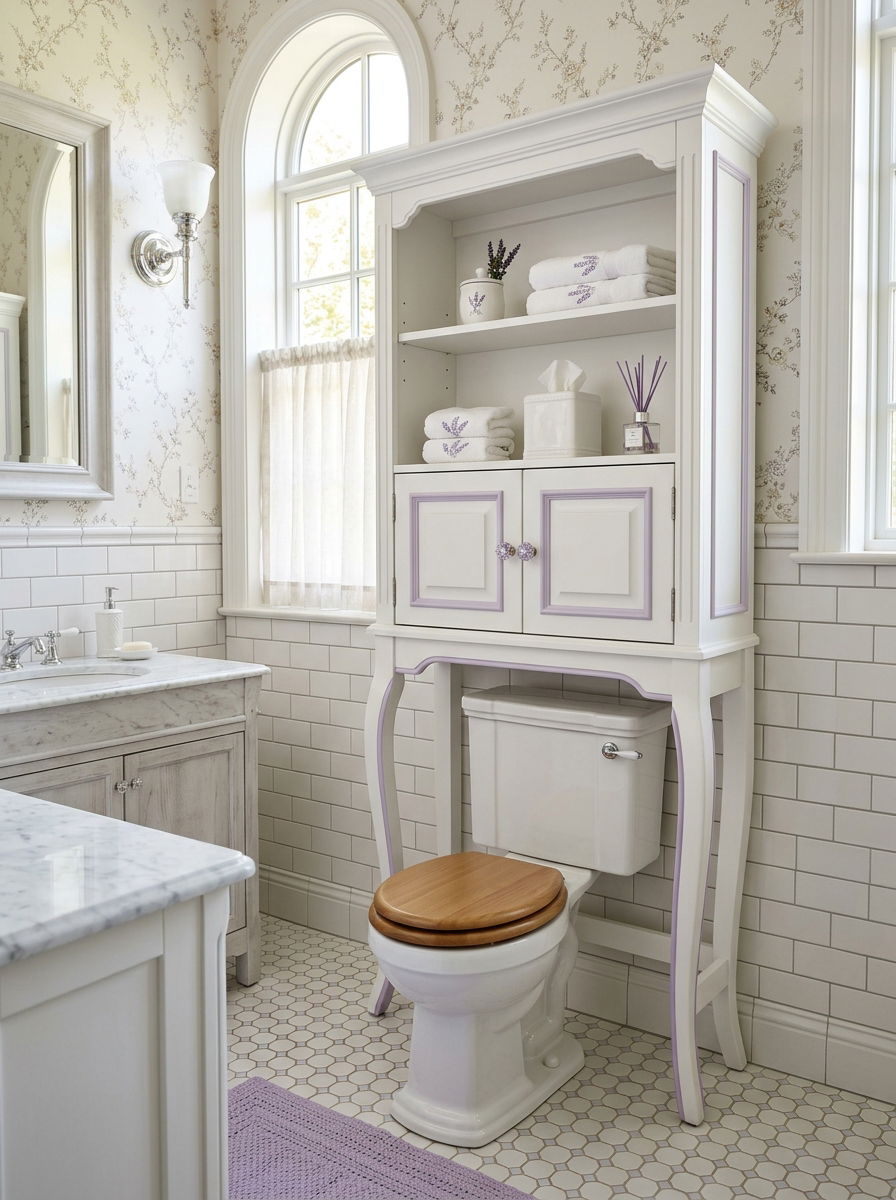 Small Pedestal Bathroom Storage - 30 over toilet cabinet ideas