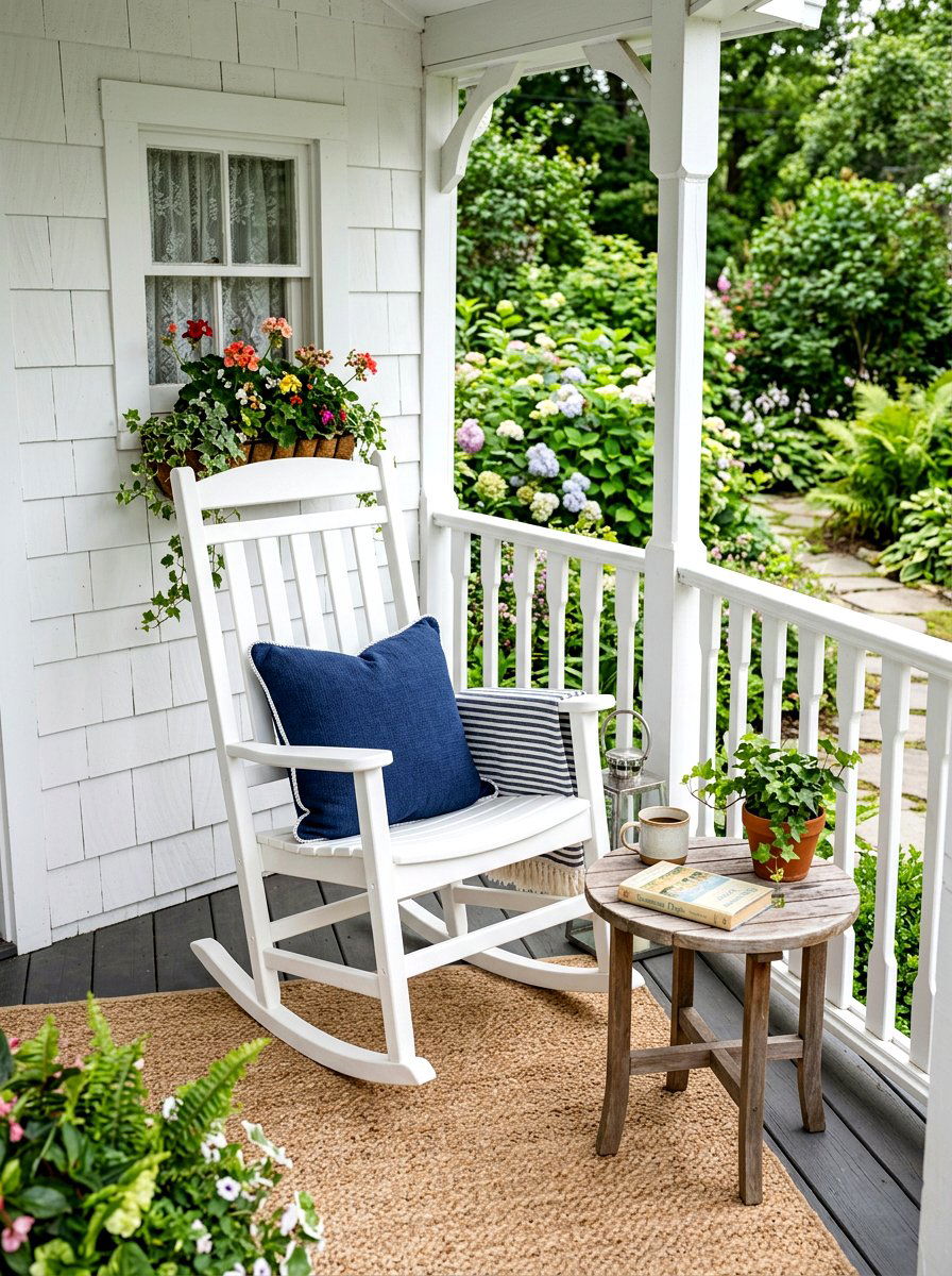 Small Porch Rocking Chairs - 30 tiny front porch ideas