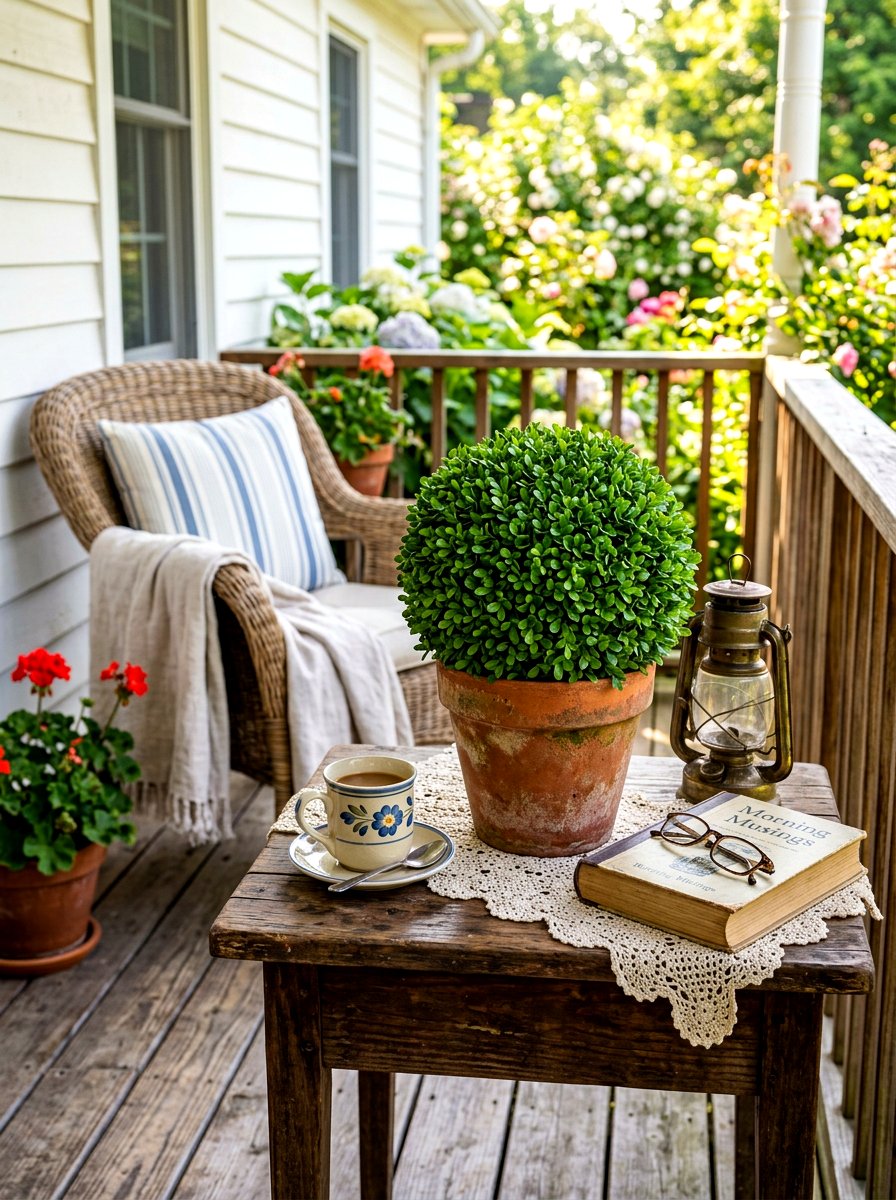 Small Porch Topiary - 30 front porch topiary ideas