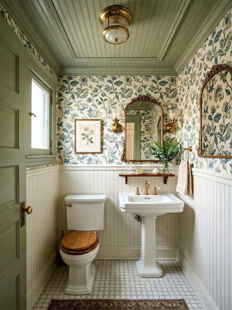 Small Powder Room Beadboard - 30 beadboard ceiling ideas