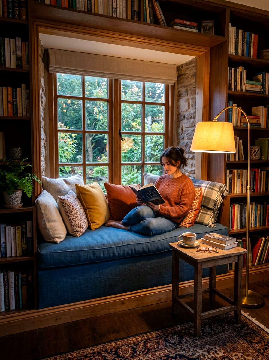 Small Reading Nook - 30 unoptimized cozy home ideas