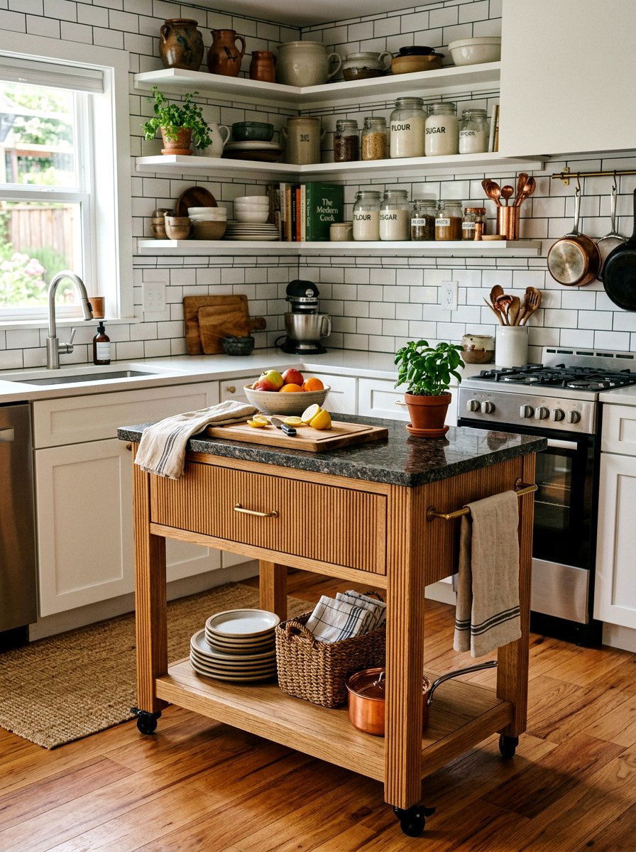 Small Reeded Kitchen Island Cart - 30 reeded kitchen island ideas