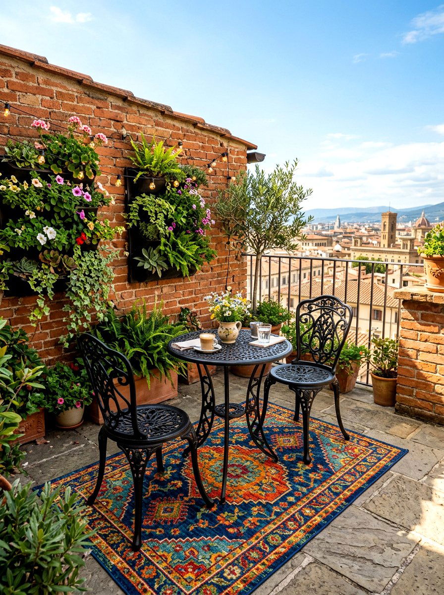 Small Rooftop Bistro - 30 rooftop patio lounge ideas aesthetic