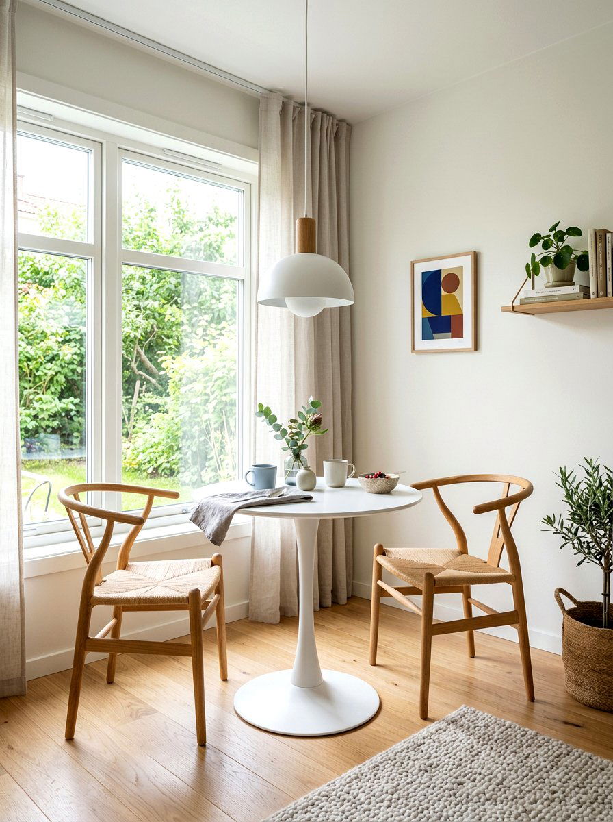 Small Round Breakfast Table - 30 cozy breakfast corner ideas