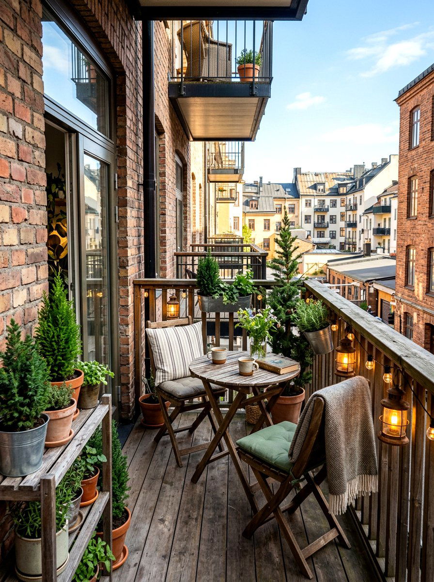 Small Rustic Balcony - 30 rustic deck ideas