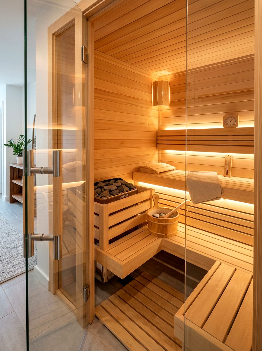 Small Sauna Room - 30 mini spa room ideas