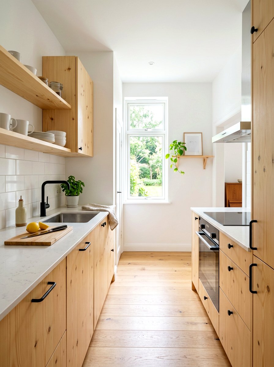 Small Scandinavian Galley Kitchen - 30 tiny galley kitchen ideas