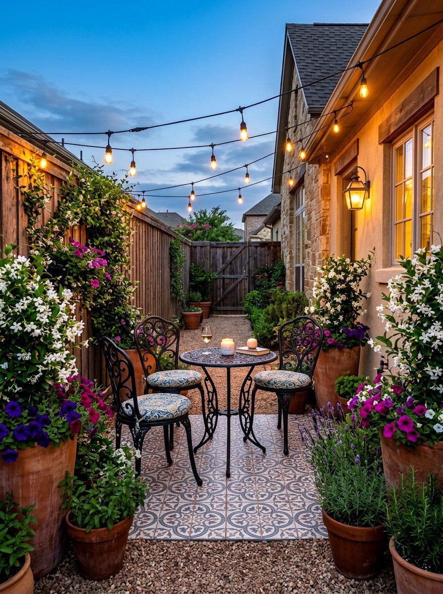 Small Seating Area - 30 side yard garden ideas